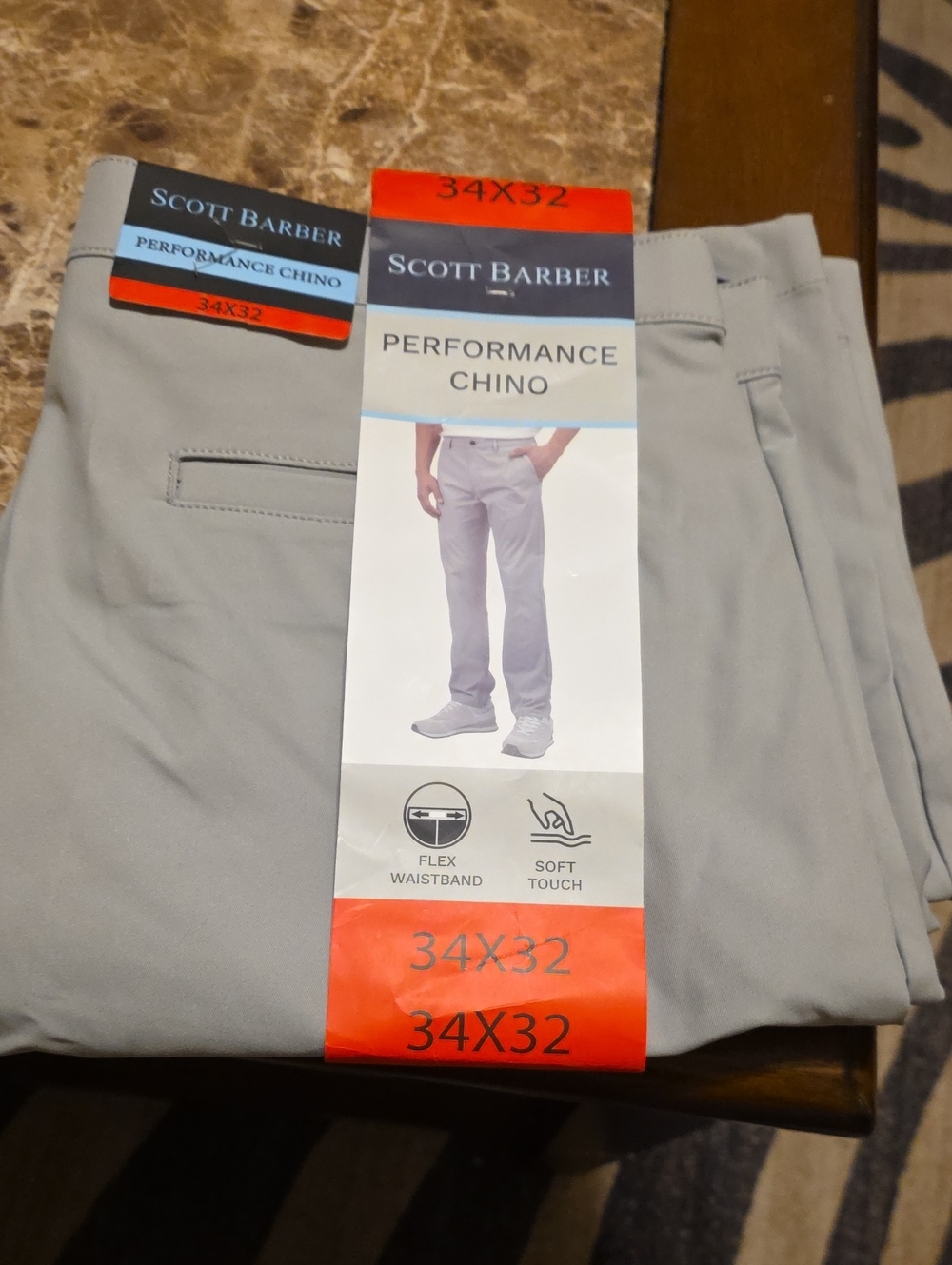Scott Barber Performance Chino Pants - Light Gray